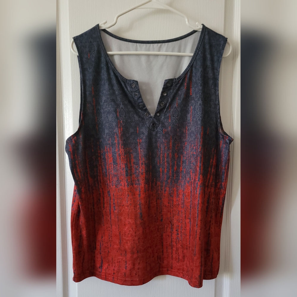 Women's Sleeveless Top - Red and Black